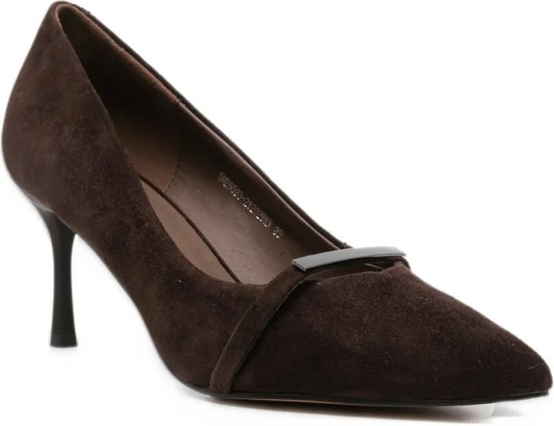 SERGIO MORETTI FIRENZE pointed-toe bar-detail pumps Bruin - Foto 2
