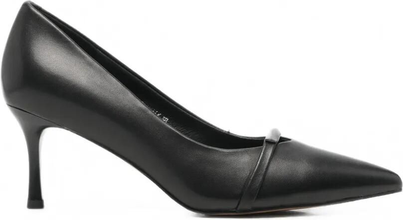 SERGIO MORETTI FIRENZE Pumps met puntige neus en staafdetail Zwart