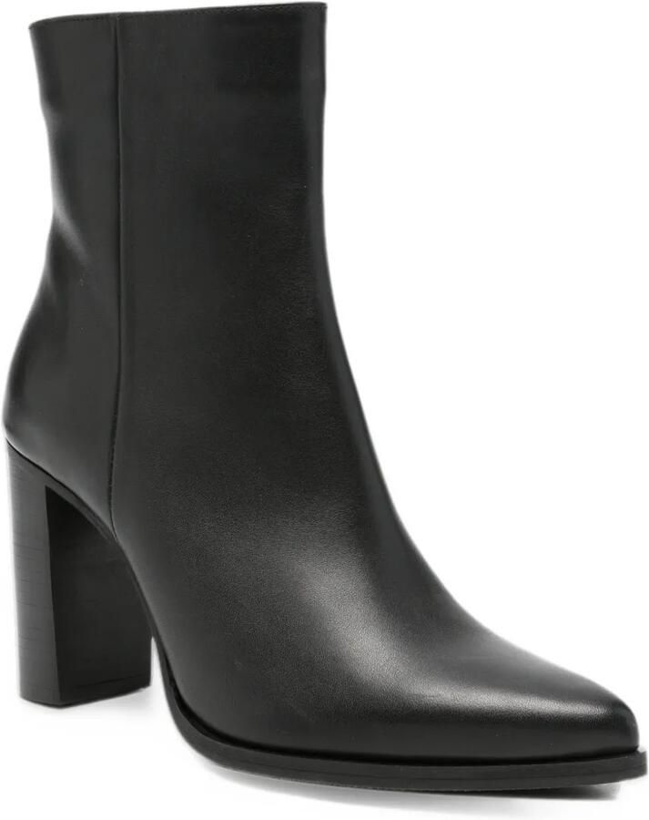 SERGIO MORETTI FIRENZE pointed-toe block-heel ankle boots Zwart - Foto 2
