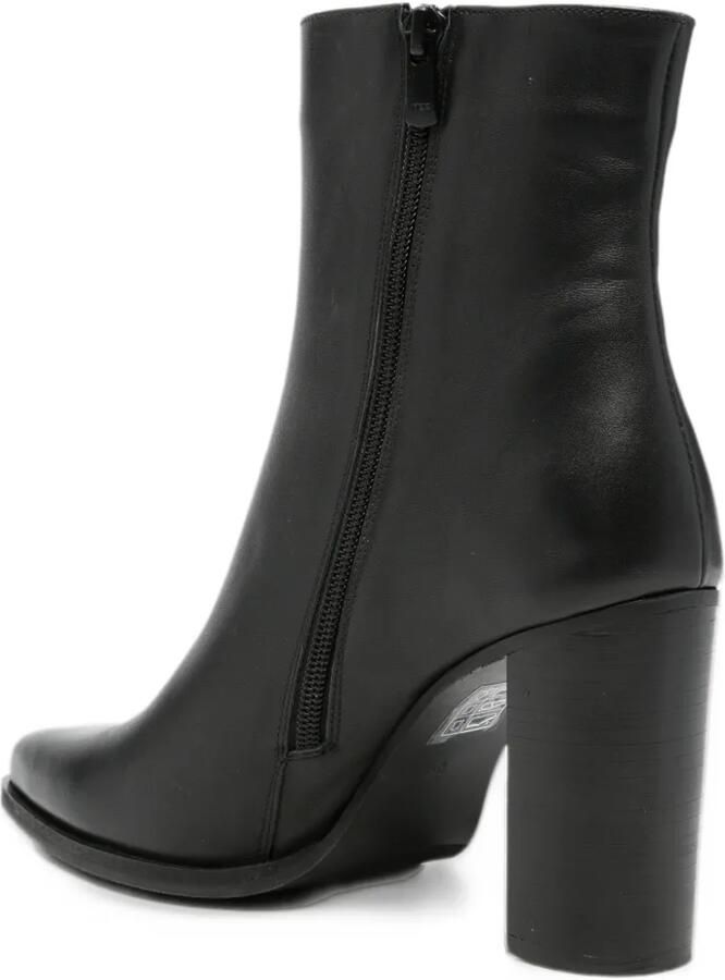 SERGIO MORETTI FIRENZE pointed-toe block-heel ankle boots Zwart - Foto 3