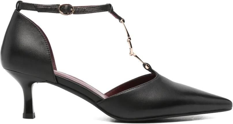SERGIO MORETTI FIRENZE Pumps met puntige neus en T-bar Zwart