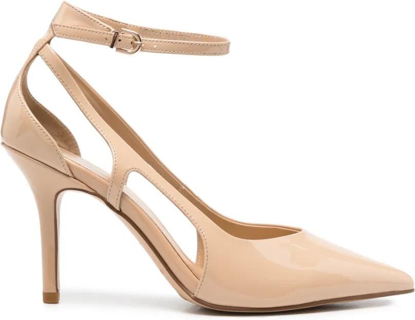 SERGIO MORETTI FIRENZE Pumps met puntige neus en uitgesneden details Beige