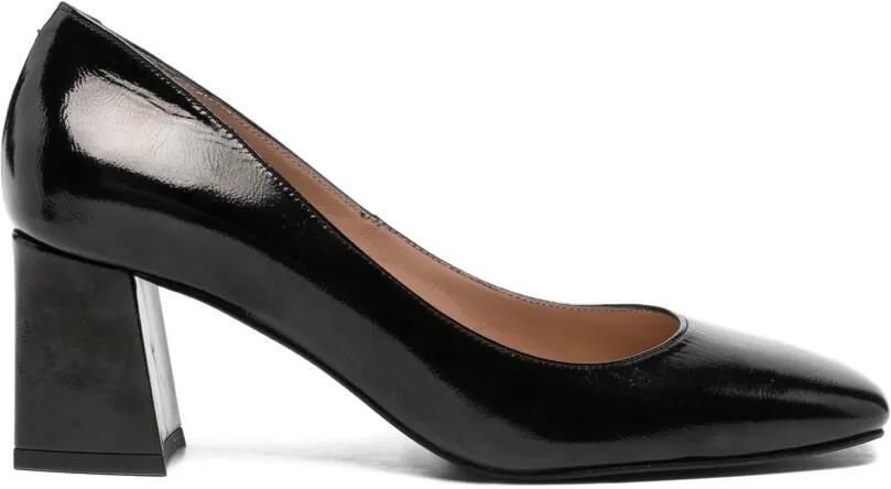 SERGIO MORETTI FIRENZE Pumps met vierkante neus en gelakte afwerking Zwart