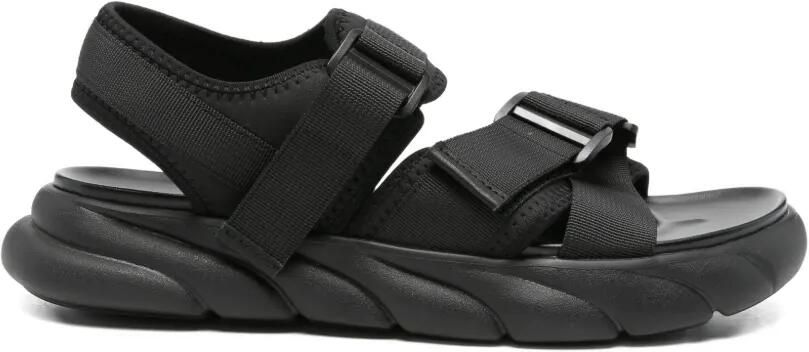 SERGIO MORETTI FIRENZE Sandalen met chunky zool en klittenband Zwart