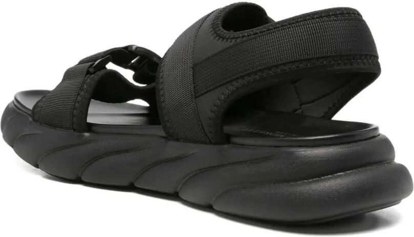 SERGIO MORETTI FIRENZE Sandalen met chunky zool en klittenband Zwart - Foto 2