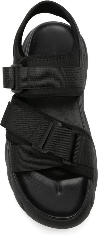 SERGIO MORETTI FIRENZE Sandalen met chunky zool en klittenband Zwart - Foto 4