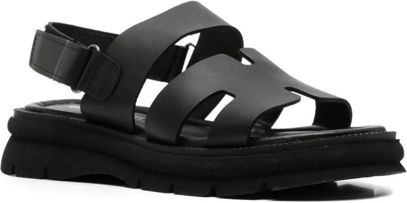 SERGIO MORETTI FIRENZE Sandalen met chunky zool en klittenband Zwart