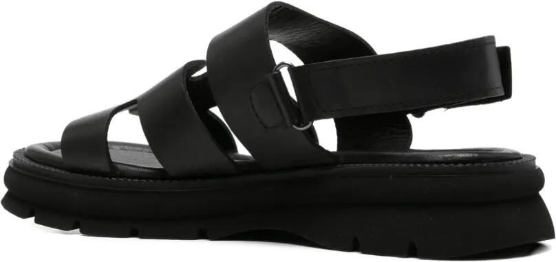 SERGIO MORETTI FIRENZE Sandalen met chunky zool en klittenband Zwart - Foto 3