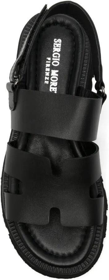 SERGIO MORETTI FIRENZE Sandalen met chunky zool en klittenband Zwart - Foto 2