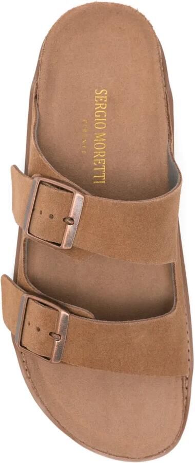 SERGIO MORETTI FIRENZE Sandalen met dubbele bandjes Bruin - Foto 2