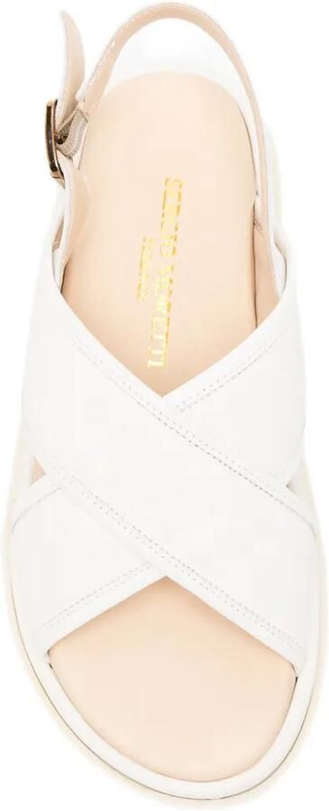 SERGIO MORETTI FIRENZE Sandalen met gekruiste bandjes Beige - Foto 2