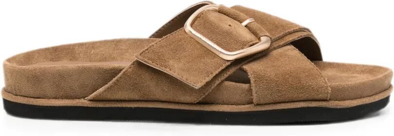 SERGIO MORETTI FIRENZE Sandalen met gekruiste bandjes Bruin