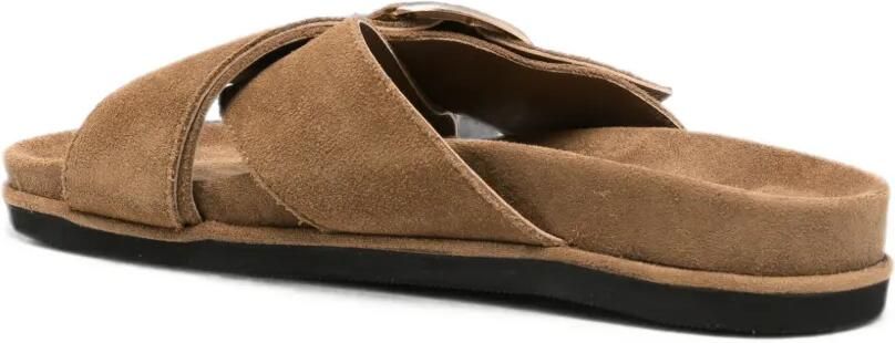 SERGIO MORETTI FIRENZE Sandalen met gekruiste bandjes Bruin - Foto 4