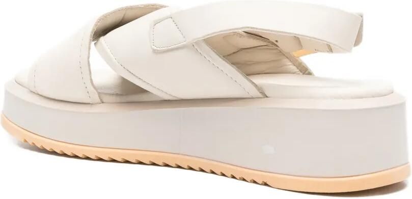 SERGIO MORETTI FIRENZE Sandalen met gekruiste bandjes Wit - Foto 4