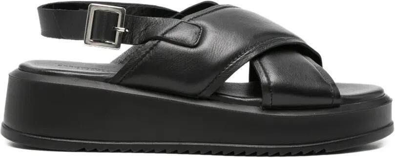 SERGIO MORETTI FIRENZE Sandalen met gekruiste bandjes Zwart