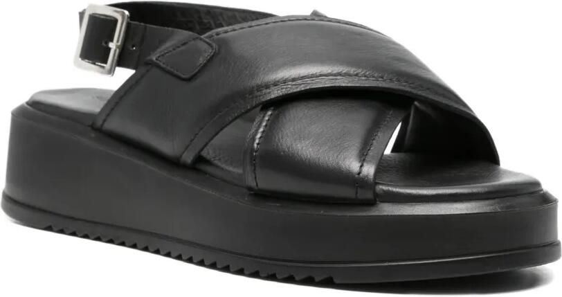 SERGIO MORETTI FIRENZE Sandalen met gekruiste bandjes Zwart - Foto 2