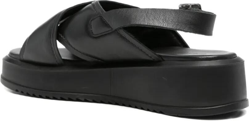 SERGIO MORETTI FIRENZE Sandalen met gekruiste bandjes Zwart - Foto 4