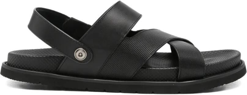 SERGIO MORETTI FIRENZE Sandalen met gekruiste bandjes Zwart