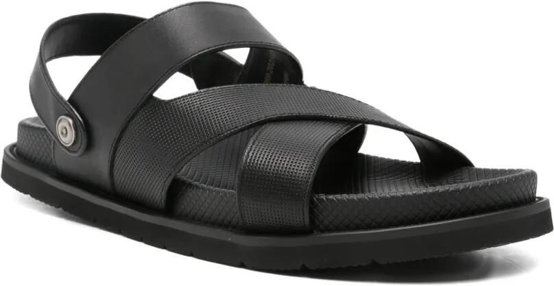 SERGIO MORETTI FIRENZE Sandalen met gekruiste bandjes Zwart - Foto 3