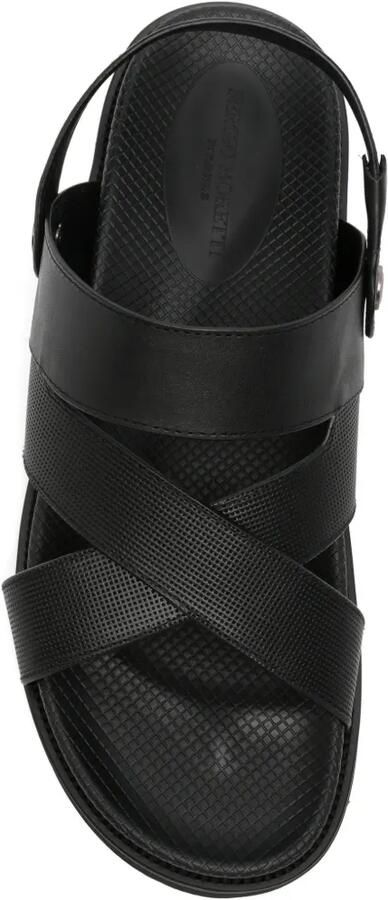 SERGIO MORETTI FIRENZE Sandalen met gekruiste bandjes Zwart - Foto 2