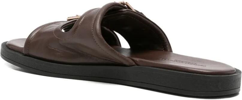 SERGIO MORETTI FIRENZE Sandalen met gesp Bruin - Foto 4