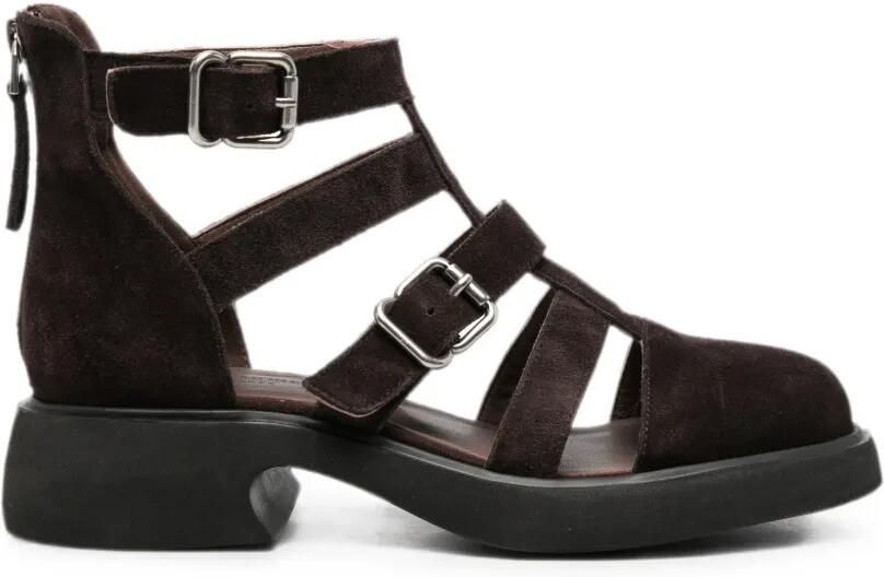 SERGIO MORETTI FIRENZE Sandalen met gesp Bruin