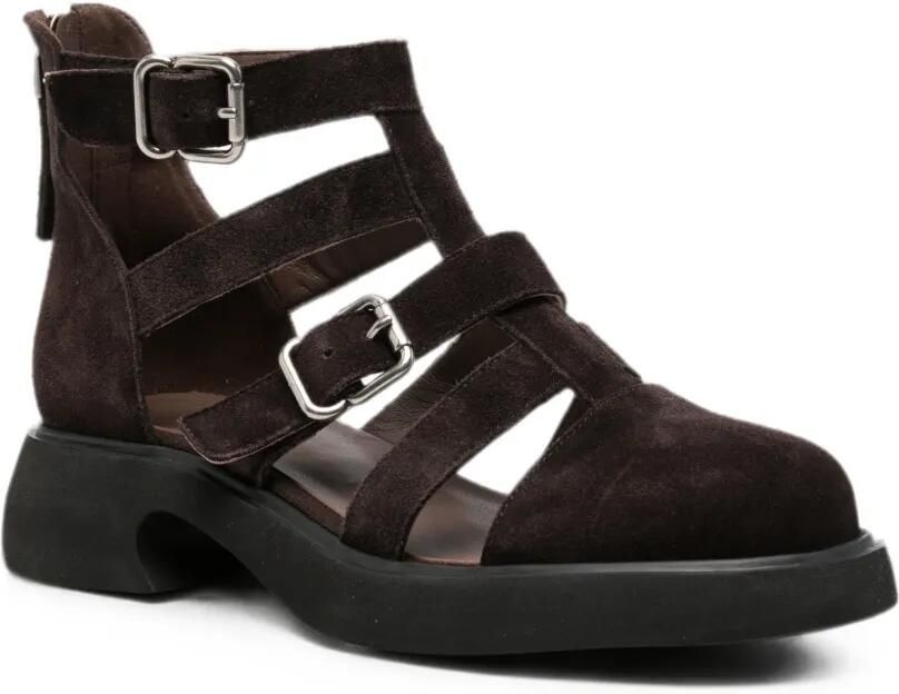 SERGIO MORETTI FIRENZE Sandalen met gesp Bruin - Foto 3