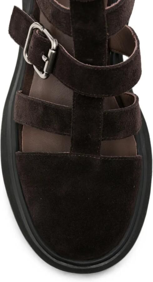 SERGIO MORETTI FIRENZE Sandalen met gesp Bruin - Foto 4