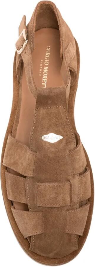 SERGIO MORETTI FIRENZE Sandalen met gesp Bruin - Foto 4