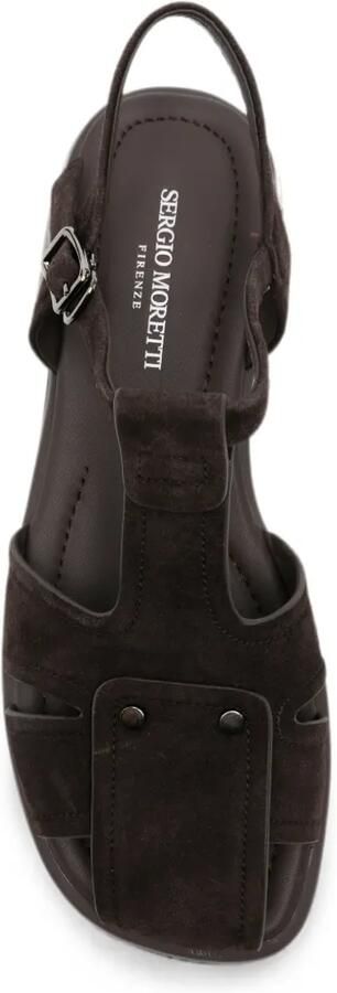 SERGIO MORETTI FIRENZE Sandalen met gesp Bruin - Foto 4