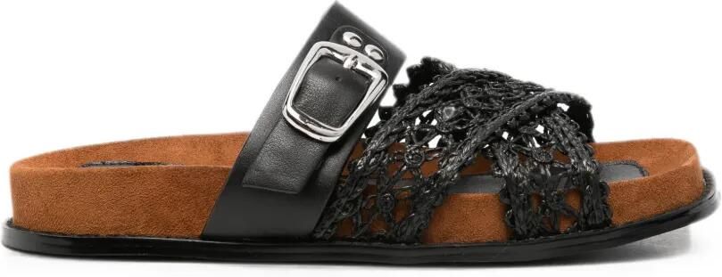 SERGIO MORETTI FIRENZE Sandalen met gesp Zwart