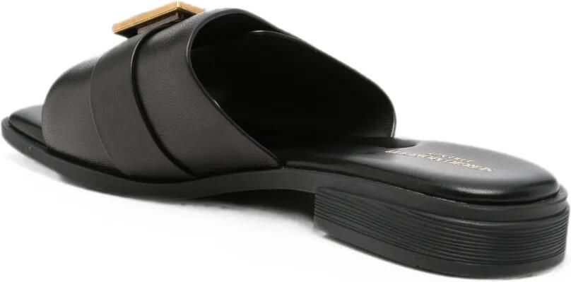 SERGIO MORETTI FIRENZE Sandalen met gespdetail en vierkante neus Zwart - Foto 4