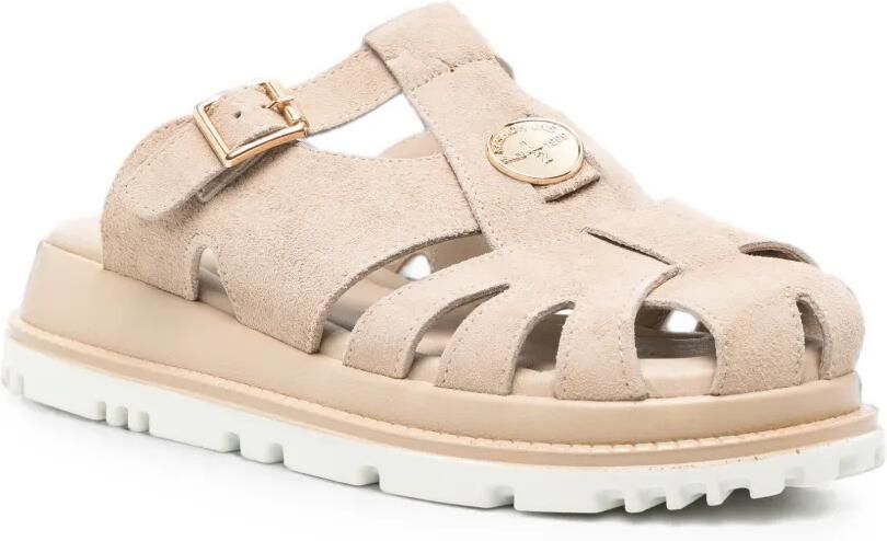 SERGIO MORETTI FIRENZE Sandalen met gespsluiting Beige - Foto 3