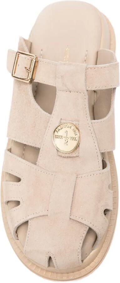 SERGIO MORETTI FIRENZE Sandalen met gespsluiting Beige - Foto 4