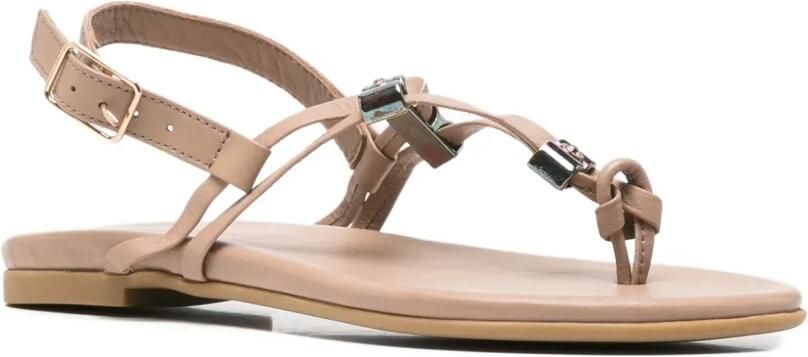 SERGIO MORETTI FIRENZE Sandalen met gespsluiting Bruin - Foto 3