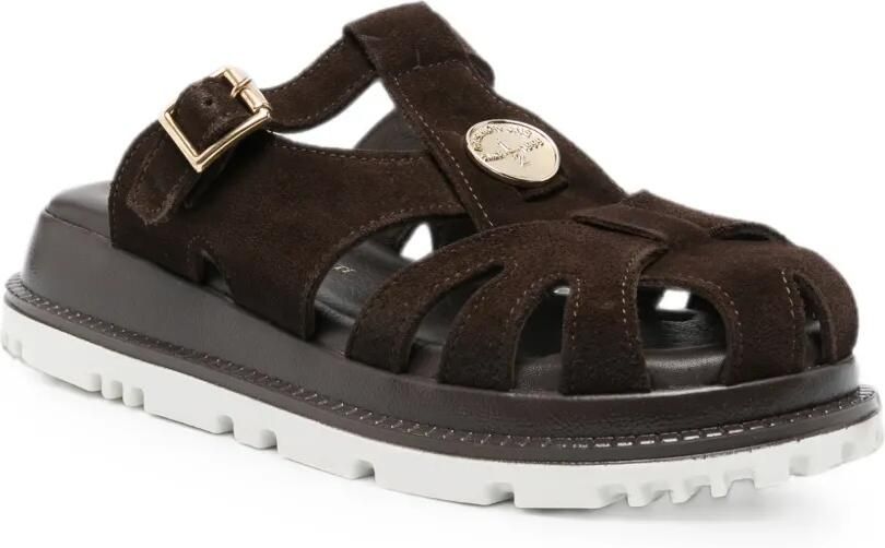SERGIO MORETTI FIRENZE Sandalen met gespsluiting Bruin - Foto 3