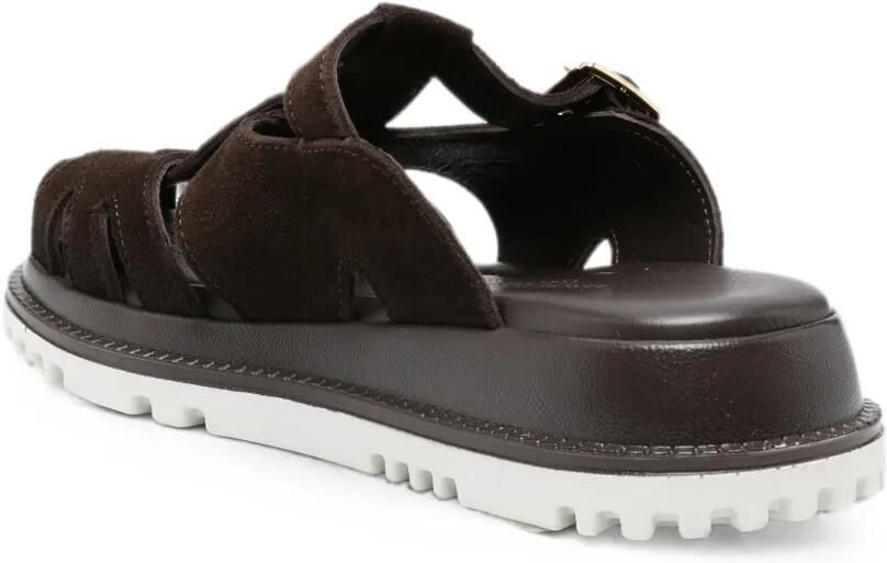 SERGIO MORETTI FIRENZE Sandalen met gespsluiting Bruin - Foto 2