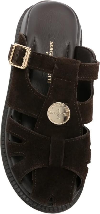 SERGIO MORETTI FIRENZE Sandalen met gespsluiting Bruin - Foto 4