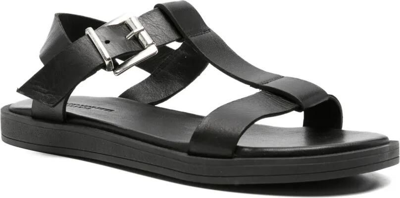SERGIO MORETTI FIRENZE Sandalen met gespsluiting en T-bandje Zwart - Foto 3