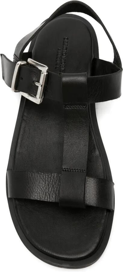 SERGIO MORETTI FIRENZE Sandalen met gespsluiting en T-bandje Zwart - Foto 2