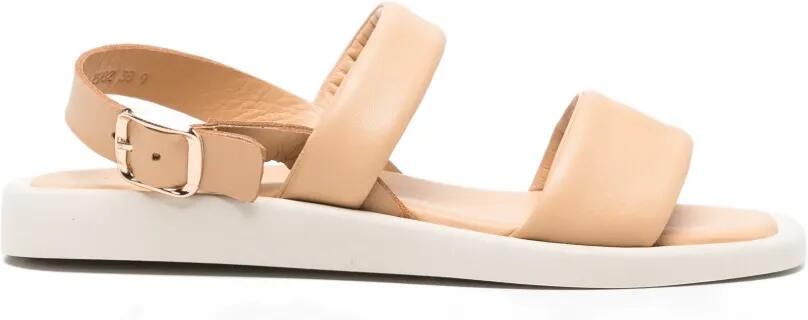SERGIO MORETTI FIRENZE Sandalen met gewatteerd bandje en gespsluiting Beige