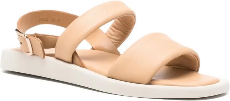 SERGIO MORETTI FIRENZE Sandalen met gewatteerd bandje en gespsluiting Beige - Foto 4