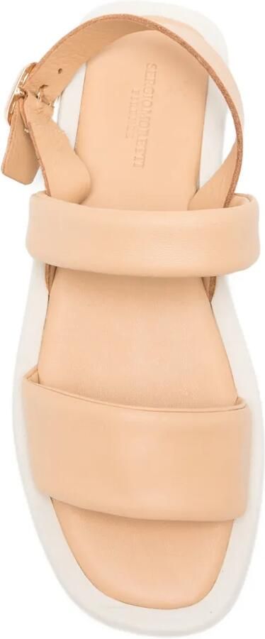 SERGIO MORETTI FIRENZE Sandalen met gewatteerd bandje en gespsluiting Beige - Foto 2
