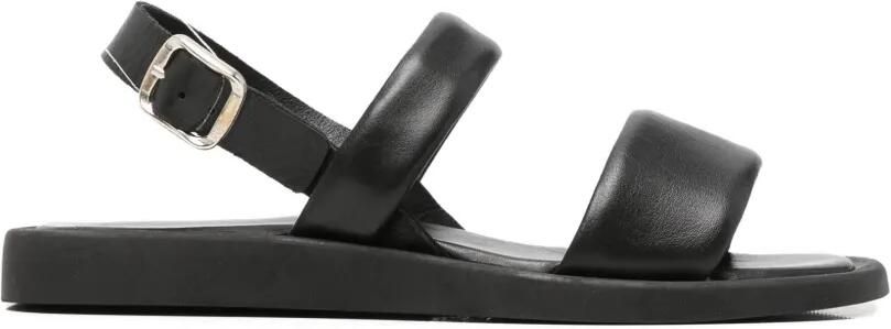 SERGIO MORETTI FIRENZE Sandalen met gewatteerd bandje en gespsluiting Zwart