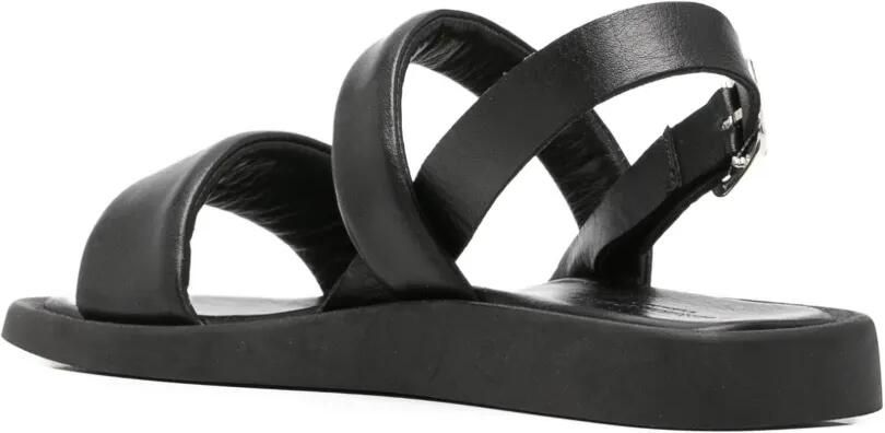 SERGIO MORETTI FIRENZE Sandalen met gewatteerd bandje en gespsluiting Zwart - Foto 3