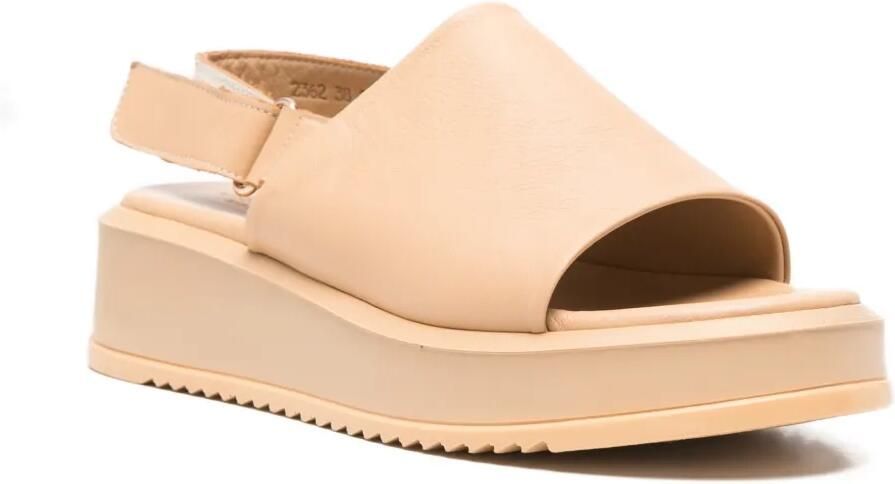SERGIO MORETTI FIRENZE Sandalen met klittenband Beige - Foto 2