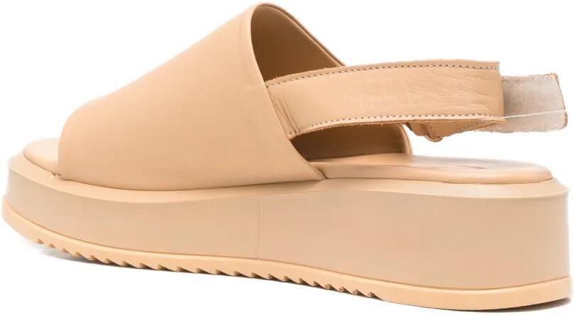 SERGIO MORETTI FIRENZE Sandalen met klittenband Beige - Foto 3