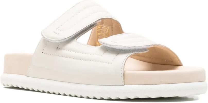 SERGIO MORETTI FIRENZE Sandalen met klittenband Beige - Foto 4
