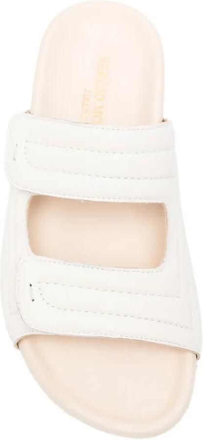 SERGIO MORETTI FIRENZE Sandalen met klittenband Beige - Foto 2