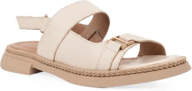 SERGIO MORETTI FIRENZE Sandalen met klittenband Beige - Foto 3